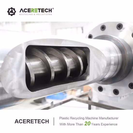 Aceretech TUV 인증 트윈 스크류 PVC 세라믹 히터가 포함된 플라스틱 과립 압출기